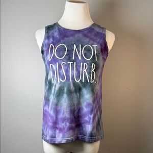 Do Not Disturb Purple Tie-Dye Sleeveless Tank Top